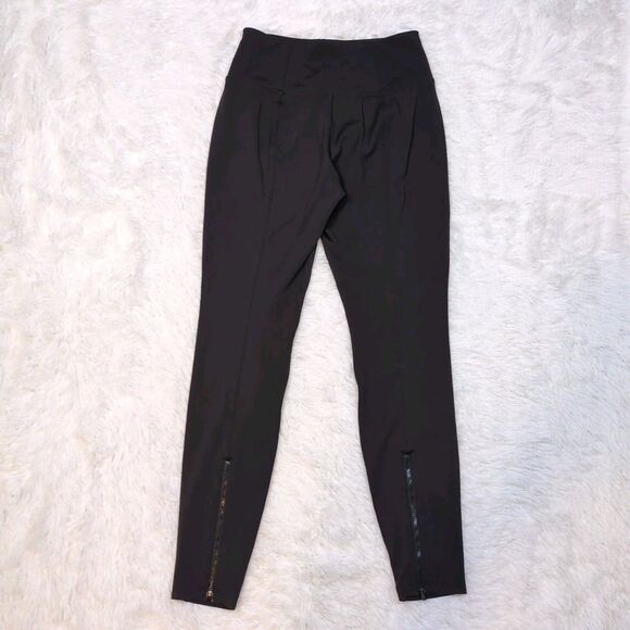 Athleta Headlands Hybrid Moto Tight Womens 4 Black Zip Pocket Zip Ankle Leggings - Picture 7 of 12